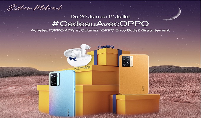 OPPO تطلق عرضا خاصاللهاتف الذكيّ A77s مصحوبا بسمّاعات الرأس اللاّسلكيّة Enco Buds2