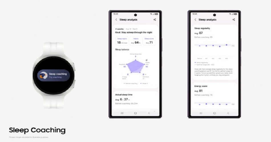 تطبيق Samsung Health يدعم ميزة التدريب على النوم ويقدم إرشادات أسبوعية مخصصة